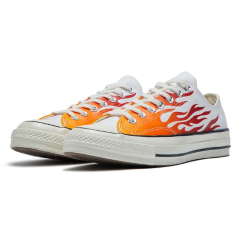 Converse 1970s Comfortable & Versatile Flame Non-Slip Resistant & Lightweight Low-Top Board Shoes Unisex White