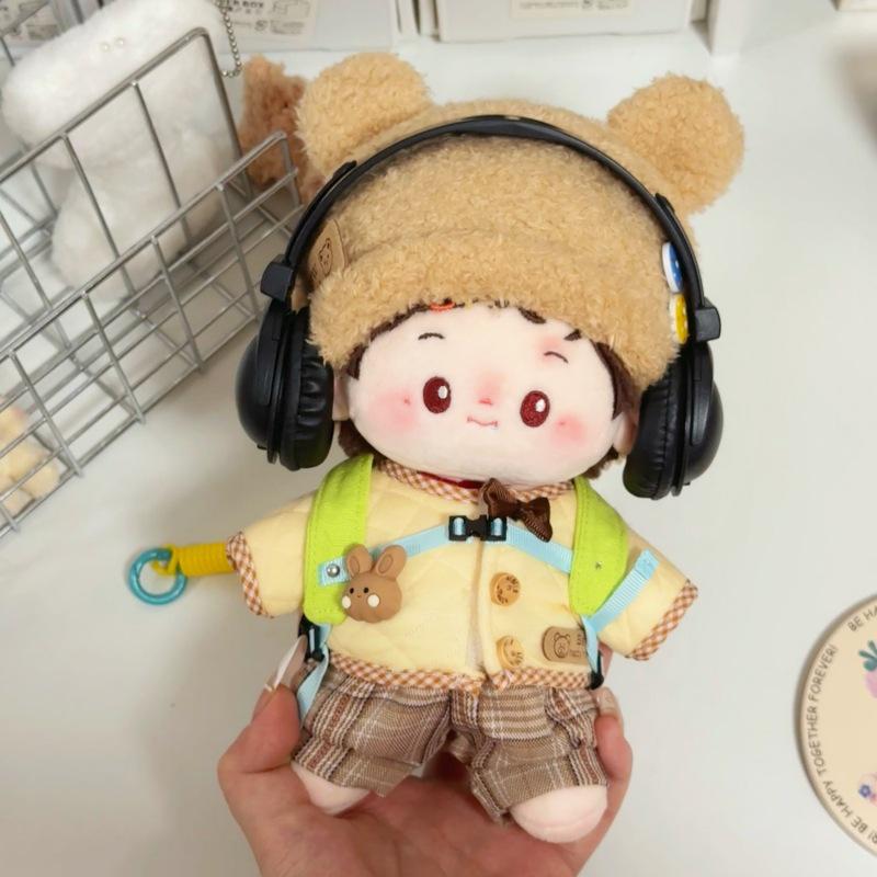 20cm Cotton Boy Doll Clothes - Cute Bear Toast Design