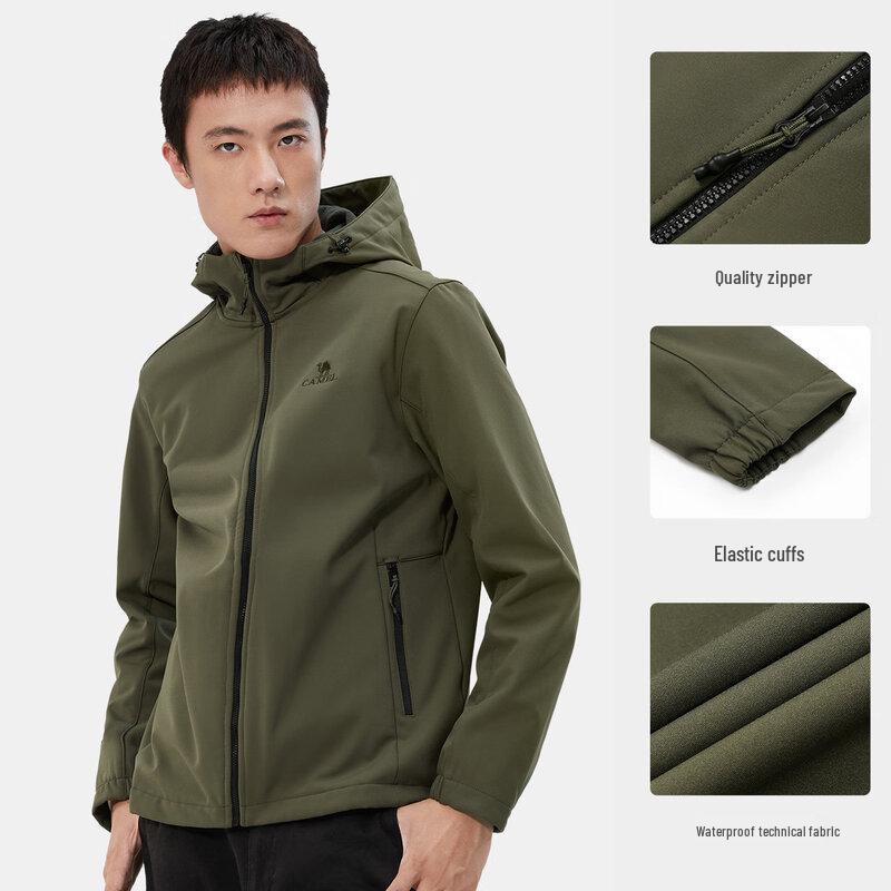 Camel Men s Windproof Fleece Lined Softshell Jacket XL
