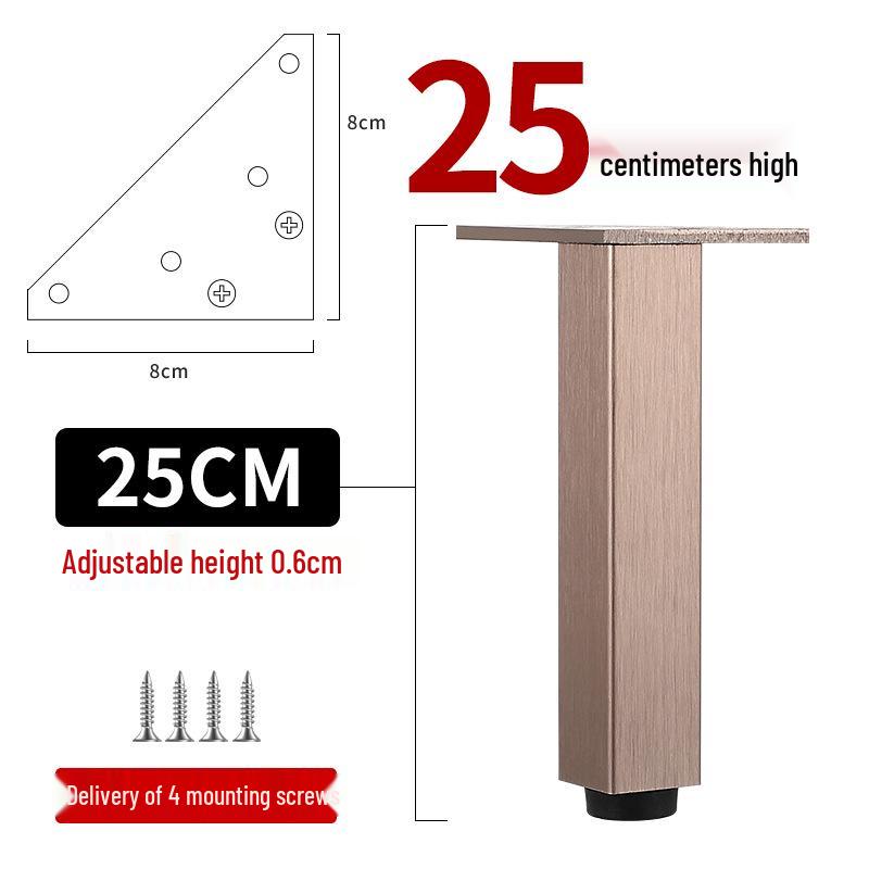 Adjustable Aluminum Alloy Furniture Legs for Cabinets, Sofas, Coffee Tables, TVs, and Beds