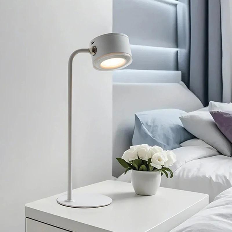 Nabíjecí Dotykové LED Stolní Lampy Oboustranné Kruhové Světelné Atmosférické Magnetické Nástěnné Světlo Tříbarevné Stmívací Stolní Lampa