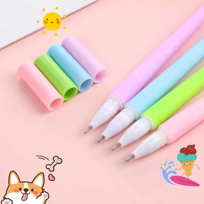 1Pcs/Lote Bolígrafos de Gel de Flores Decoloradas Rosa Tulipán 0.5Mm Tinta de Gel Negra Escritura Bolígrafo Neutro Papelería para Estudiantes Regalo de San Valentín