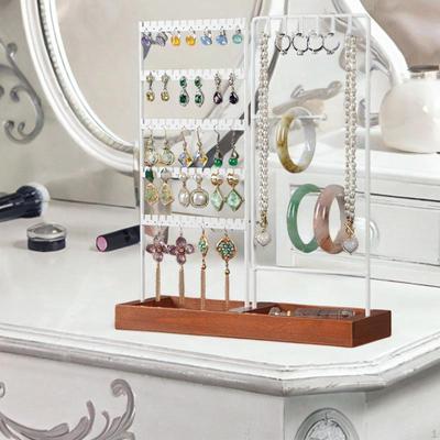 Jewelry Holder Organizer Earring Necklace Hanger Tower Display