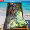2D Flach 1 Stück Tigerpaar Strandtuch - Weich, Ultra-Saugfähige Mikrofaser, Leicht, Perfekt für Strand, Partys, Reisen, Camping