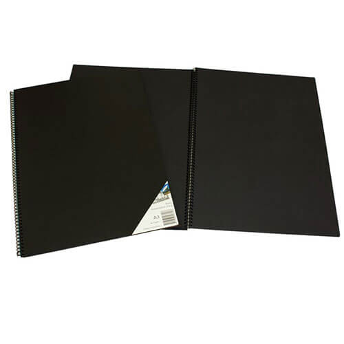 Quill Spiral Visual Art Diary Black Paper (45 Leaves)