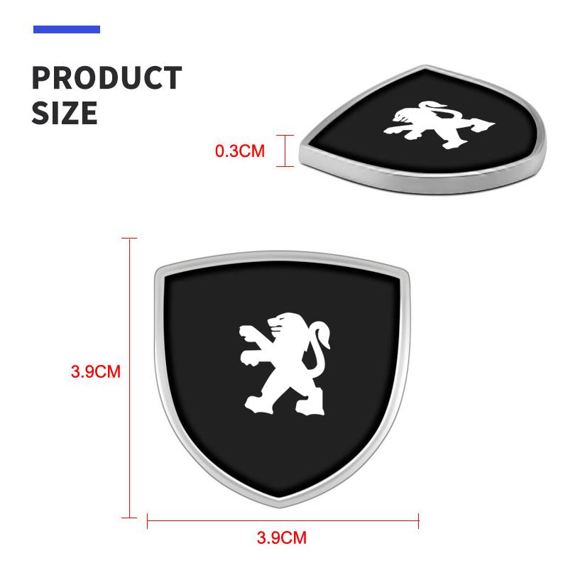 New 3D Aluminum Emblem Car Decoration Body Stickers Decals For Peugeot 308 408 508 RCZ 208 3008 2008 206 207 307 Car Accessories