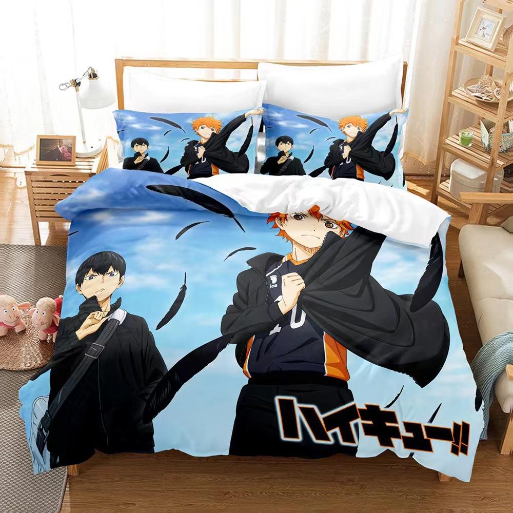 Cartoon 3D Digital Printing Children'S Student Dormitory Home Three Or Four-Piece Set