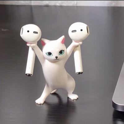 Sevimli Kedi Kalemlik Kulaklık Standı Dekoratif Süsler Komik Kedi Figürini En İyi Arkadaş İçin Hediye Masa Dekorasyonu