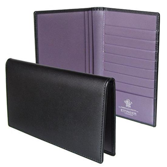 Lang Lommebok COAT WALLET 8 ST806AJR [Ettinger] Svart/Lilla K/K SVART/LILLA [Vare]