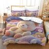 Bettwäsche-Set mit Teddybär, 3D-Digitaldruck, Tiermotive, Wildtiere, Bettbezug, 2-teiliges Set, Steppdeckenbezug, Universell für alle Jahreszeiten