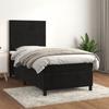 Maison Exclusive - Slatted Bed Base with Mattress Black 90x200 Cm Velvet