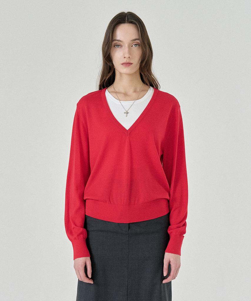PELOTE Merino Deep V-Neck Knit (3 Colors)