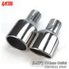 1 Piece 114mm Outlet Universal Modification Car Accessories Silver Curly Flange Muffler Exhaust  Stainless Steel Tip End Pipe