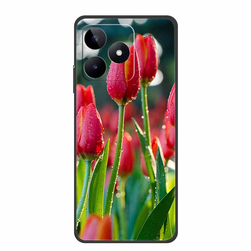 6.74" For Realme Note 50 Case Black Silicone Soft TPU Phone Cases Back Cover For Realme Note 50 Case Note50 Protective Coque Bag