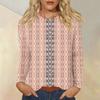 Women's Daily Casual Long-sleeved Printed O-neck Top
