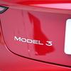 3D ABS Model 3 Letters Logo Car Rear Trunk Badge Sticker Valve Cap For Tesla Model X S Y 3 P100D Roadster SpaceX Car Accessories