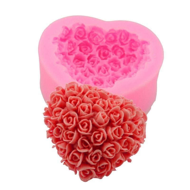 3d Rose Flower Baking Maker Tool Silicone Fondant Cake Chocolate Sugarcraft Mold