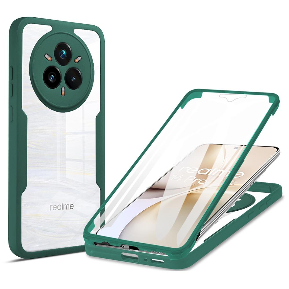 Husă pentru Realme 14 Pro 5G Acrilic+TPU Transparentă Acoperire Telefon cu Folie de Ecran PET