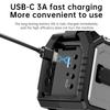 16000mAh AM/FM/WB NOAA Portable Weather Radio Hand Crank/Solar/Type-C Charging Multifunctional Radio LED Flashlight Reading Lamp