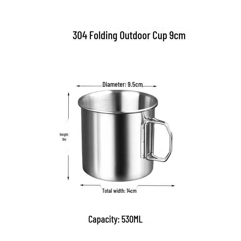 TLXT 316 Stainless Steel Folding Camping Mug