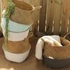 Seagrass Wicker Basket Wicker Basket Flower Pot Folding Basket Dirty Basket 