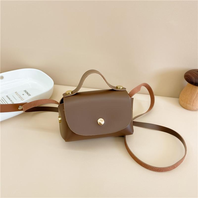 

Stylish Korean Mini Children s Shoulder Bag With Vintage Design For Everyday Use кофейный
