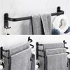 50cm 3-Tiers Towel Bars Wall Mounted Space Aluminum Towel Rail Rack for Bathroom