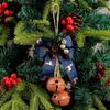 Holiday Bowknot Iron Craft Bells Delicate Iron Crafted Bells with Bowknot for Christmas Tree and Window Decoration