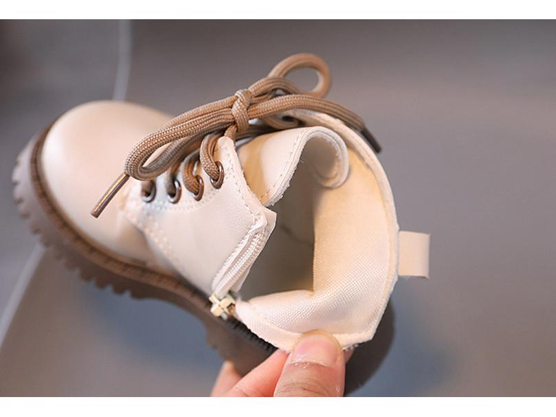 Kinder Herbst/Winter Baumwolle Martin Stiefel: Warme, stilvolle Schneestiefel mit Reißverschluss für Jungen und Mädchen.