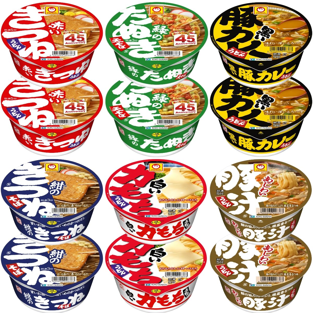 

Maruchan Colorful 6 Kinds 12 Meals Red Fox Green Tanuki