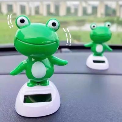 Wackelkopffigur Grüner Frosch Dekoration Solarbetrieben Schüttelkopf Frosch Auto Armaturenbrett Ornament Lernspielzeug Cartoon Tier
