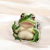 Funny Cartoon Frog Brooch Stainless Steel Lovely Animal Brooch Pin Scarf Skirt Accessories Fashion Party Jewelry Couple Gift