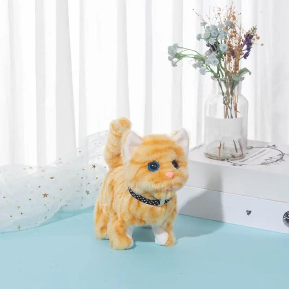 Cute Electronic Pet Voice Control Robot Cat Meow Cat Toy Walking Cat Plush Doll Simulation Cat