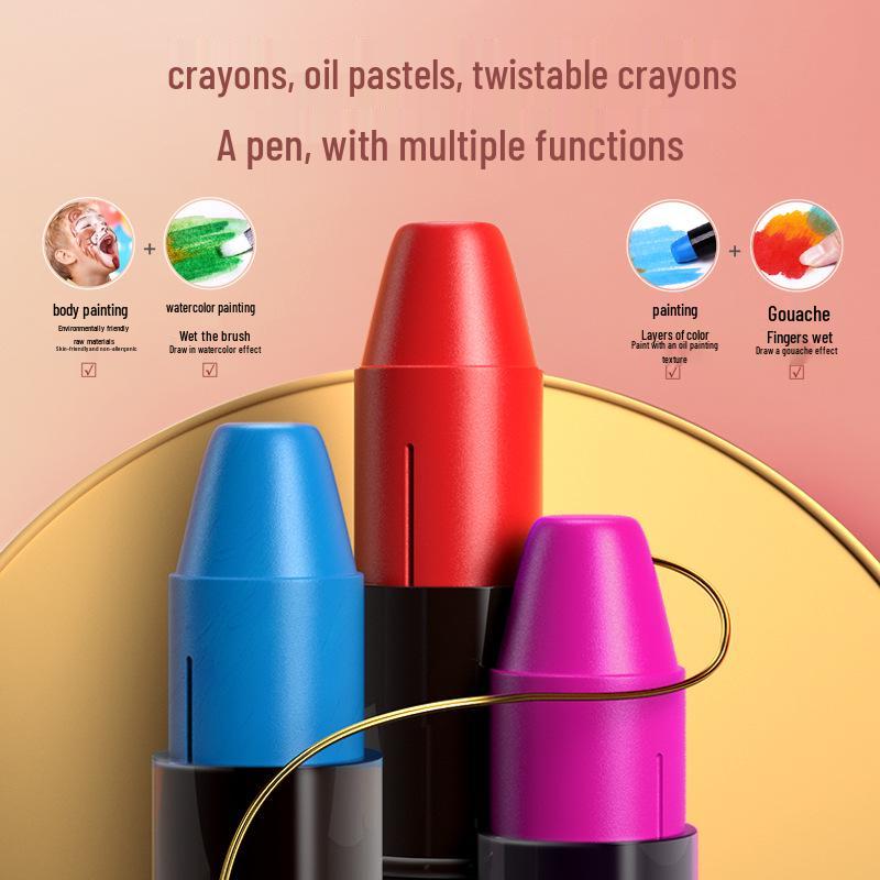 Milo Crayon Washable Rotating Oil Pastels Wax Sticks for Kids