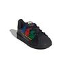 Adidas Originals Pure E Synthetic Leather Retro Durable Breathable Low-Top Walking Shoes Baby Shoes Black FW4018