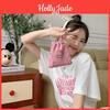 Cute And Trendy Smiley Face Organizer Bag Corduroy Drawstring Pouch For Makeup