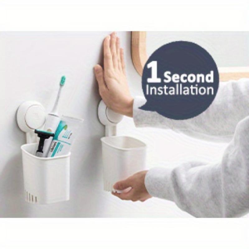 1PC suction cup toothbrush holder, strong toothpaste toothbrush suction cup, self-draining shower razor holder, kitchen cutlery rack