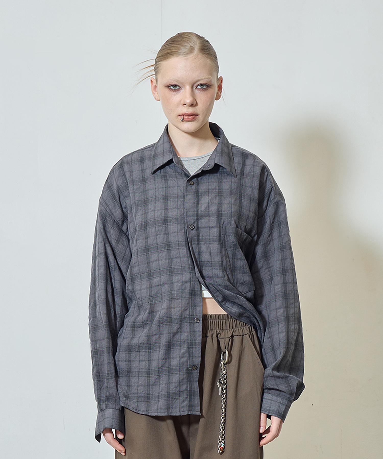 Mutlet Wide Winkle Check Shirt / Charcoal Free
