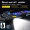 LED Bike Headlight with Horn Remote Control Bike Handlebar Flashlight Type C Rechargeable Bicycle Front Lamp Cycling Accessories
