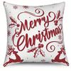 Home Decor Red & White Christmas Pattern Pillow Covers Pattern Cushion Cover Suitable For Sofa Bedroom Car Pillow Cover