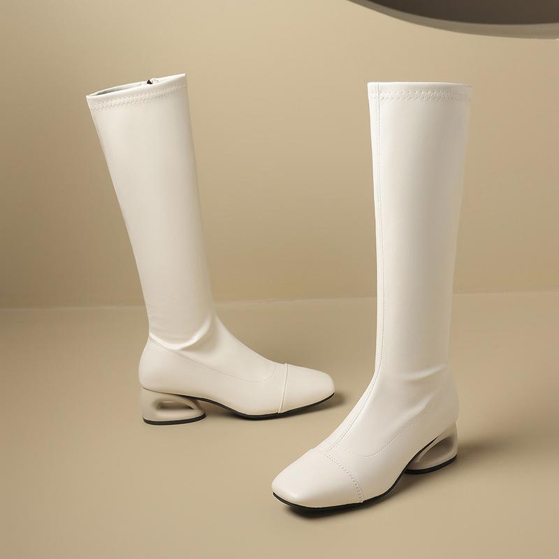 Mode 2025 Neuheiten Damen Kniehohe Stiefel Sexy Slim Oberschenkelhohe Stiefel Mode Damen Ritterstiefel Luxus Hoher Schaft Lederstiefel Botas