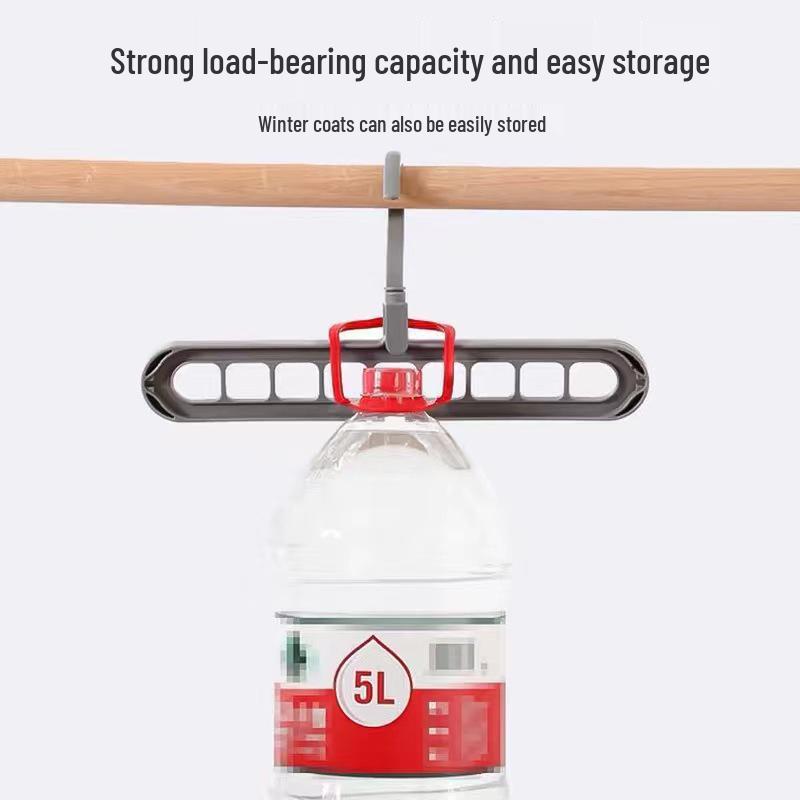 Multi-Functional Nine-Hole Hanger: Space-Saving, Foldable Clothes Storage for Dorms and Homes