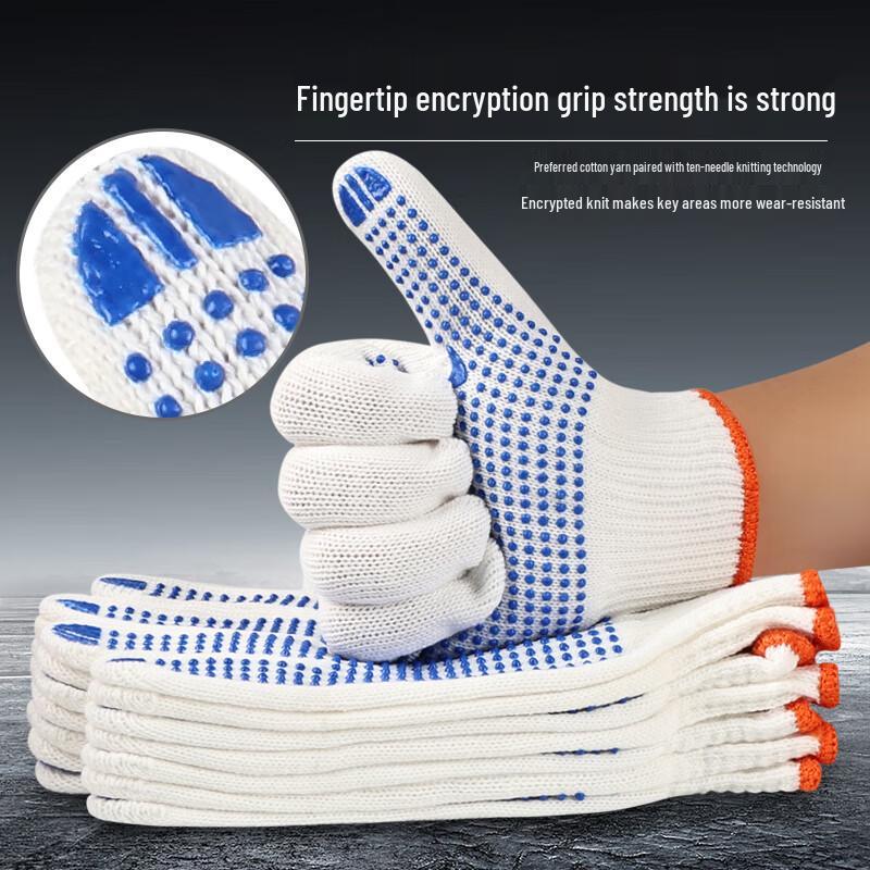 Dipped Anti-slip Wear-Resistant Cotton Work Gloves