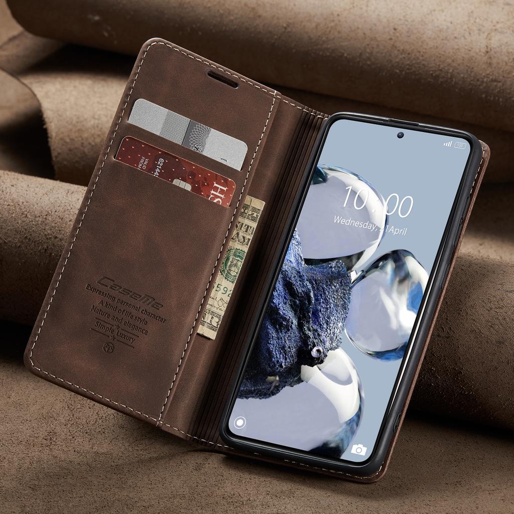 Magnetic Closure Leather Wallet Case for Xiaomi 15 Ultra 14 Pro 13T Pro 12X 12S 11T Lite Dustproof Cover with Card Slots Bracket