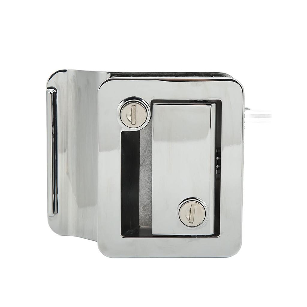 EBTOOLSRV Entrance Door Lock with Safety Aluminum Alloy for Travel and Transporters Latch, Built-in Deadbolt, Campers, Trailers, Trucks, RVs, (Chrome)