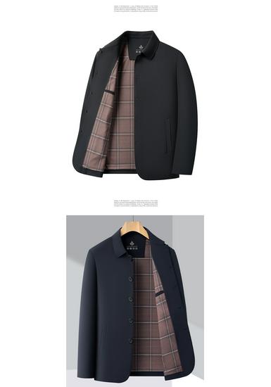Milk Silk Men's Business Casual Lapel Jacket - Middle-aged High-end, Versatile Outerwear