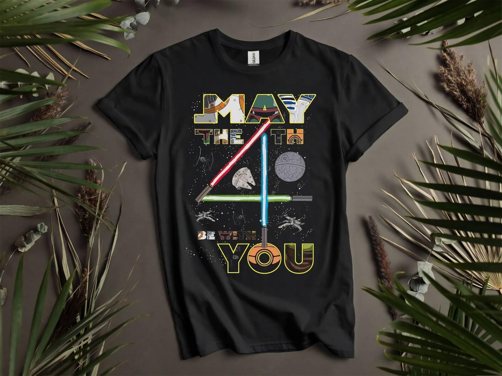 Retro May The 4th Be With You Light T-Shirt Mens Womens Tees Top T Shirt Mens Womens Tees Top Men Women Unisex Tshirt K697 4XL