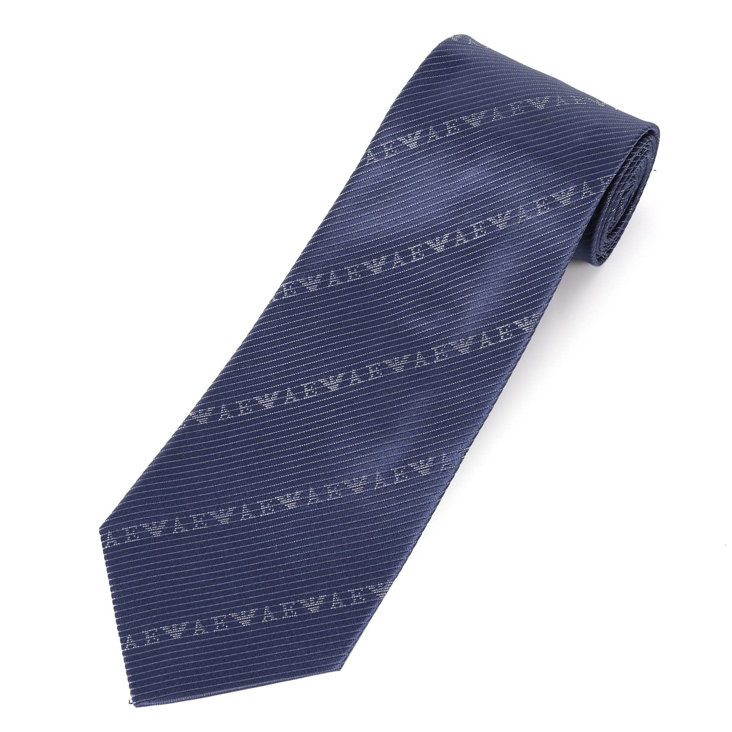 

EMPORIO ARMANI Галстук AR008 Дымчато-голубой Логотип Диагональная полоска (более 8 см) (AR008-06 8.5см) [Использовал]