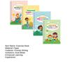 4Pcs Writing Exercise Book Practice Copybook Handwriting Workbook Kit with Letters Numbers English Grooved Learning Activity Workbook for Kids