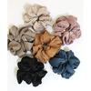 VINGTAINE шифоновий об'ємний scrunchie великий стильний дорослий модний пучок наверх хвіст HS-143-BL- синій